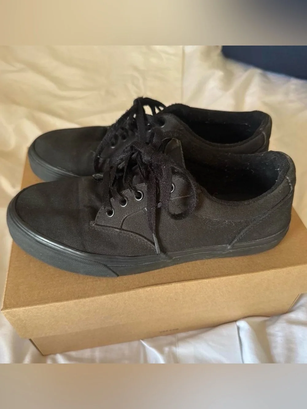 Men's Classic Black Canvas Vans Skate shoes